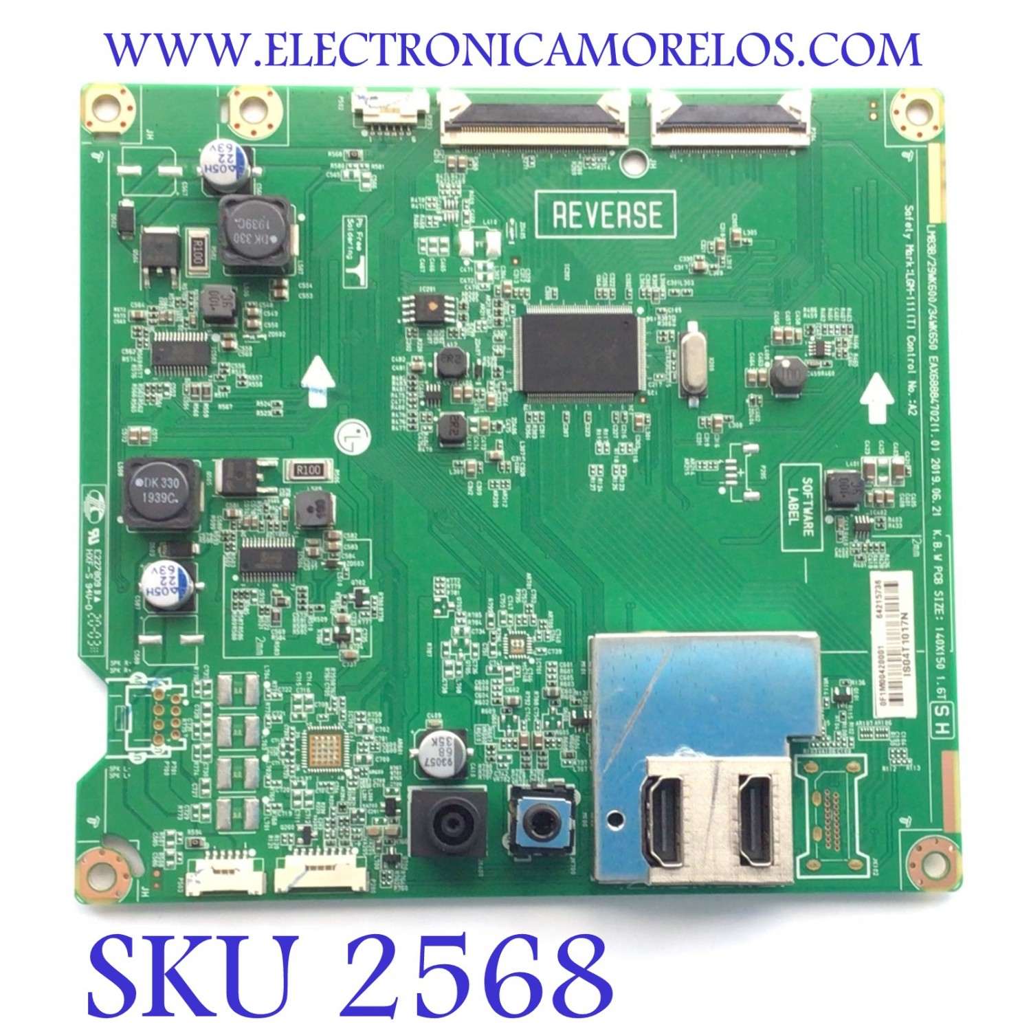 MAIN PARA MONITOR LG / NUMERO DE PARTE 64215736 / EAX68884702 / 0F1M00420001 / IS04T1017N / PANEL LM340WW1 (SS)(C1) / MODELO 34WL500-BJ.AUSHNSD